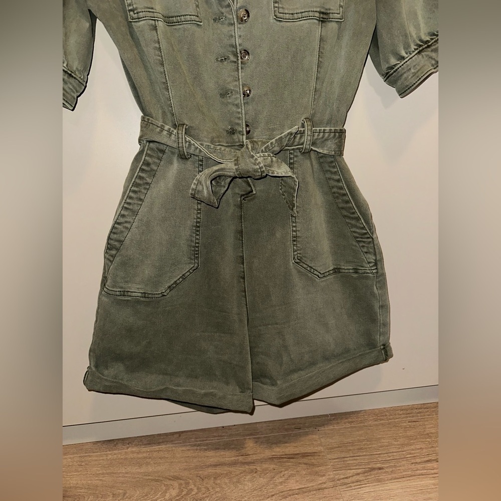PAIGE MAYSLIE Romper - Vintage Ivy Green Size 4 - Picture 5 of 9